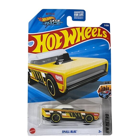 Hot Wheels Small Bloc HW Metro Yellow Taxi 2023 Mainline 7/250 Diecast Car - Picture 1 of 6